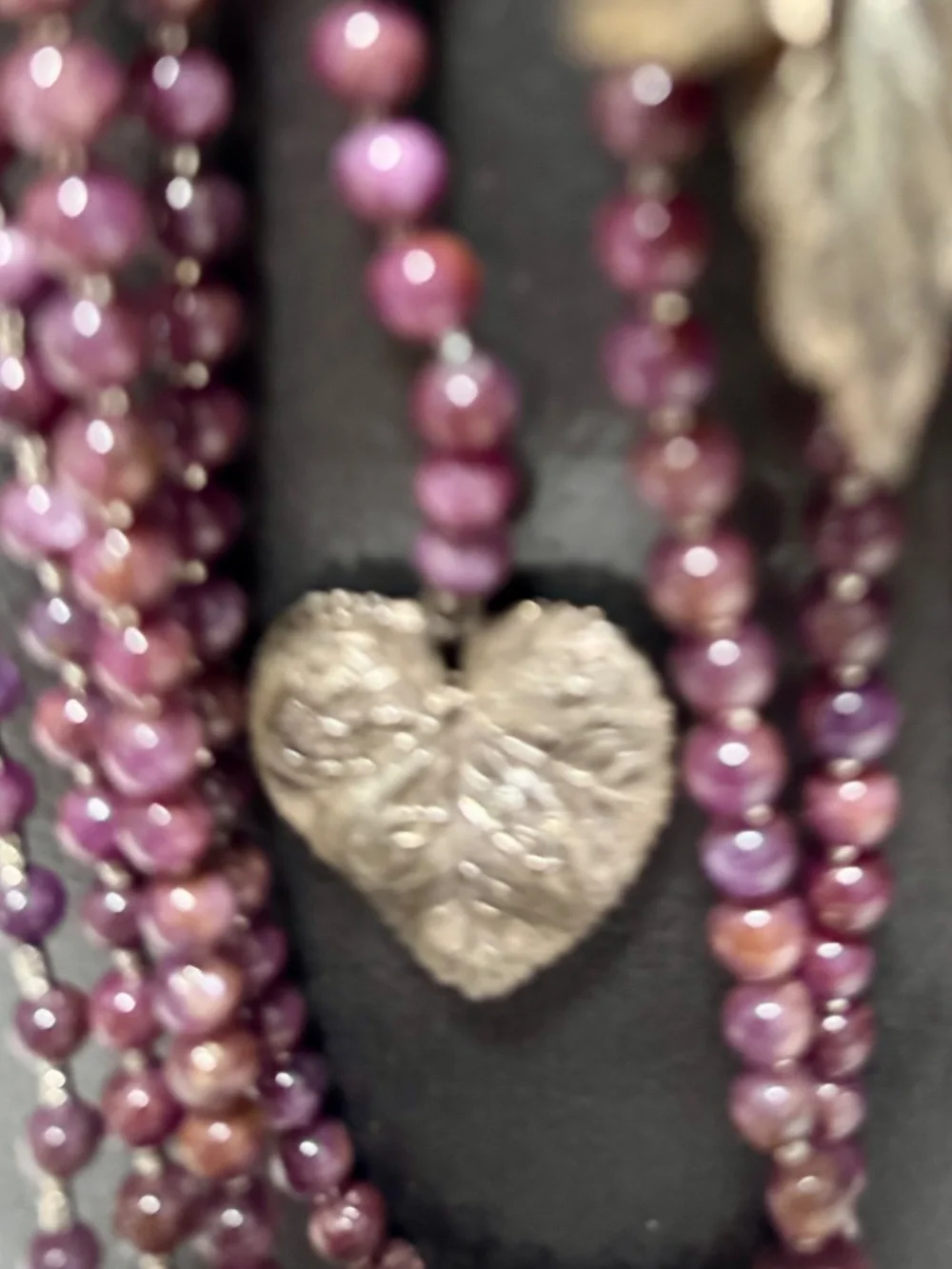 Custom Ruby Stone and Vintage Leaf Charm Necklace - The Only One - Art By Angela